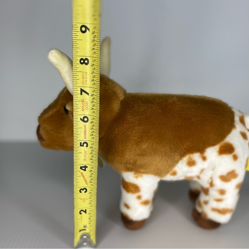 Realistic Plush 11” Cow Texas Longhorn Bull Steer Miyoni by Aurora 2019 - Picture 11 of 11